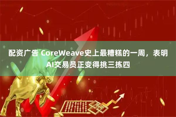 配资广告 CoreWeave史上最糟糕的一周，表明AI交易员正变得挑三拣四
