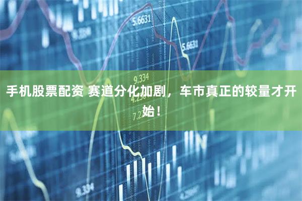手机股票配资 赛道分化加剧，车市真正的较量才开始！